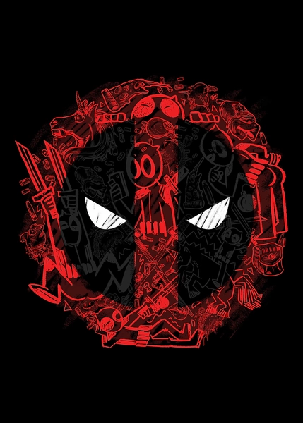 'Deadpool Sign' Poster, picture, metal print, paint by Marvel | Displate