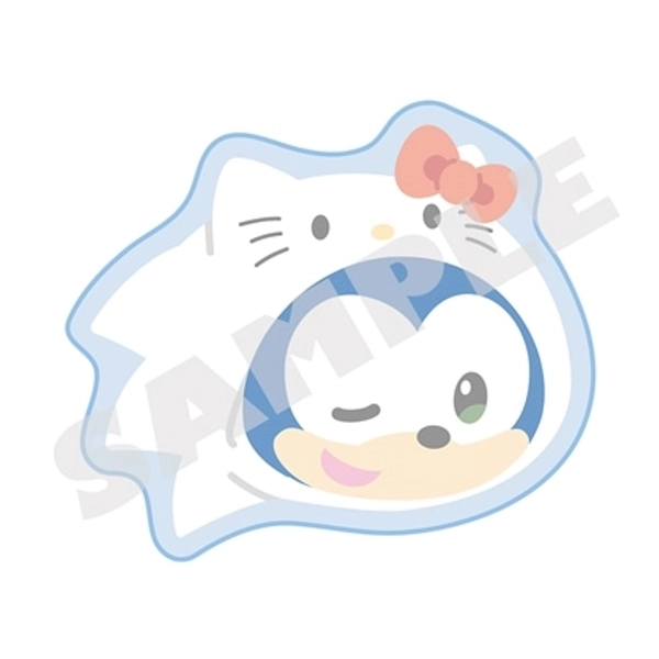 SONIC & FRIENDS×Sanrio characters ダイカットハンドタオル＜ソニック×ハローキティ＞