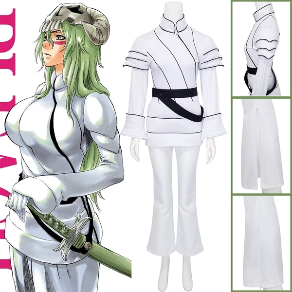 EM ESTOQUE: Fantasia Cosplay Branca Nelliel Tu Odelschwanck (Arrancar Tres Espada) do Anime Hueco Mundo - Traje Completo - AliExpress