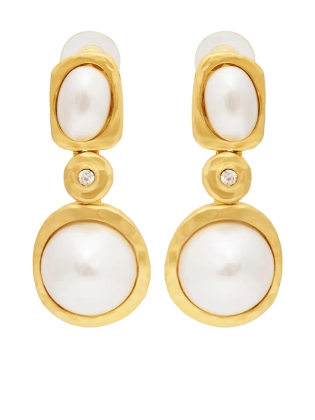 Kenneth Jay Lane: Pearl-Detailing Earrings