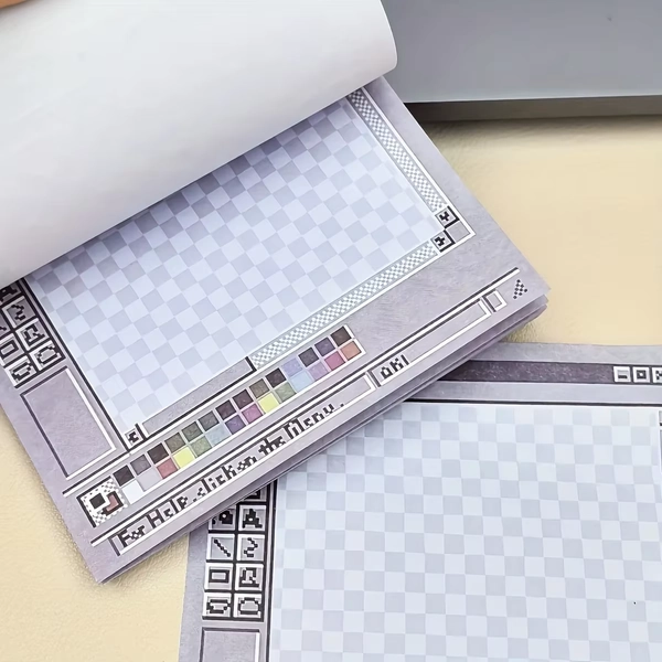 Bloco de notas pegajosas quadradas de 50 folhas – perfeito para estudantes e decoração de escritório Papel de memorando estético rasgado - AliExpress 21