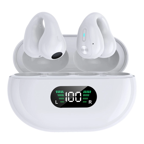 Wireless Ear Clip Bone Conduction Earbuds - Black