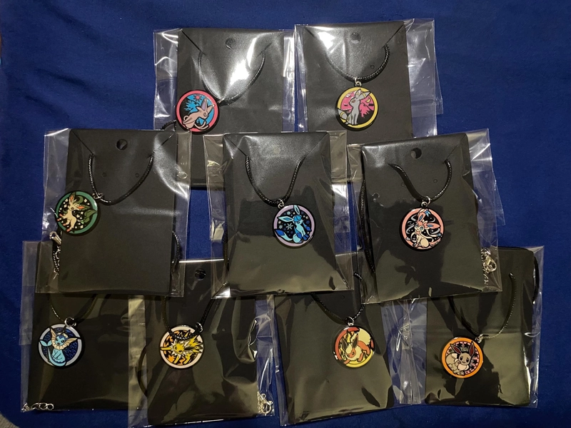Eevee Evolution necklaces