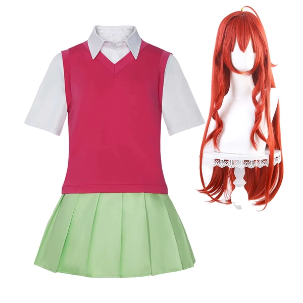 Women Anime l Nakano Itsuki Cosplay Shirt Vest Skirt Full Set Costume or Wig - AliExpress 200000532