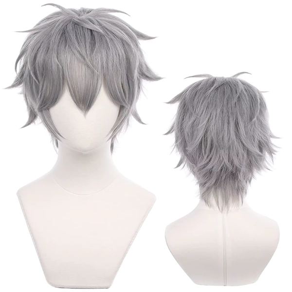 Gray wig for Kaworu Nagisa cosplay (Evangelion)