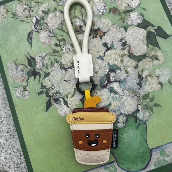 TEMU A Cute, Simple, And Stylish Coffee Cup Keychain, A Bag Charm, A Key Accessory, A Textured Gift, A