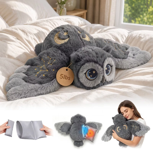 Pre-Order🔜Ships 9/17 MeWaii® Owl 5lb 23inch Heatable Weighted Stuffed Animals Stress Relief Gift