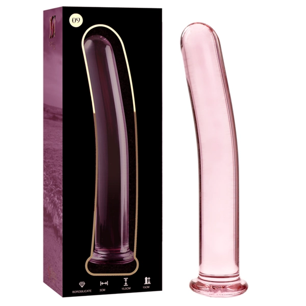 NEBULA SERIES BY IBIZA - MODEL 9 DILDO BOROSILICATE GLASS PINK 15.5 CM -O- 2.5 CM
