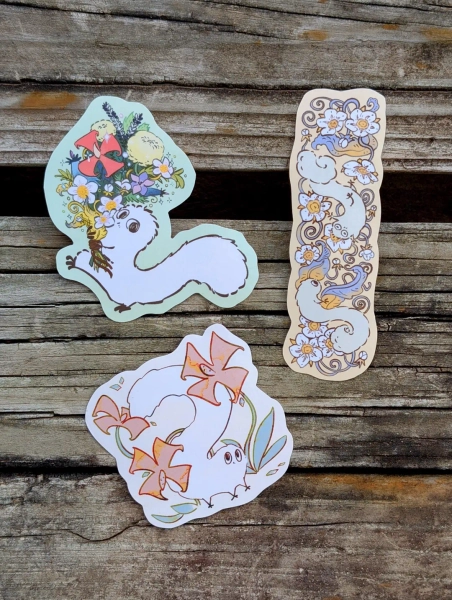 Witch Hat Atelier Brushbug Flower Stickers - Etsy
