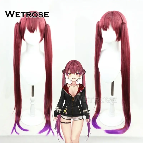 [Wetrose] In Stock Hololive Virtual YouTuber Vtuber Houshou Marin Red Wig Cosplay Costume Various Styles Cosplay Wig 