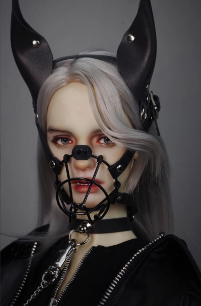 1/4 1/3 preorder leash/ choker doggy ears dog muzzle SM play unisex leather BJD photography accessories