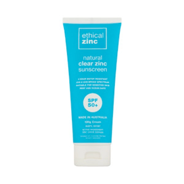Ethical Zinc SPF 50+ Natural Clear Zinc Sunscreen | 100g