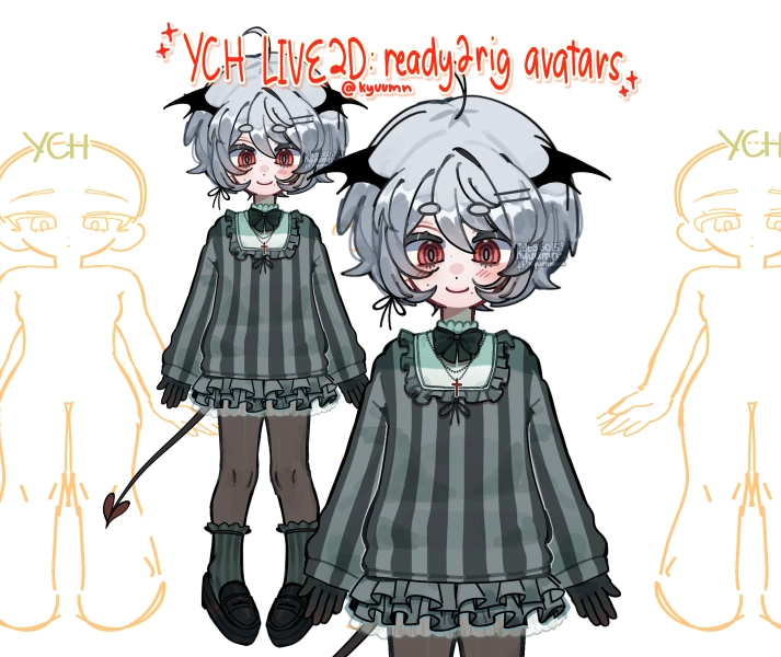 ★ Standard ★ Live2D ready to rig chibi avatar by jes (@kyuumn)