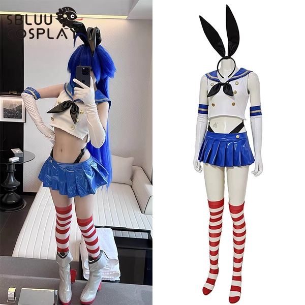 SBluuCosplay Shimakaze Anime Cosplay Costume Faux Leather