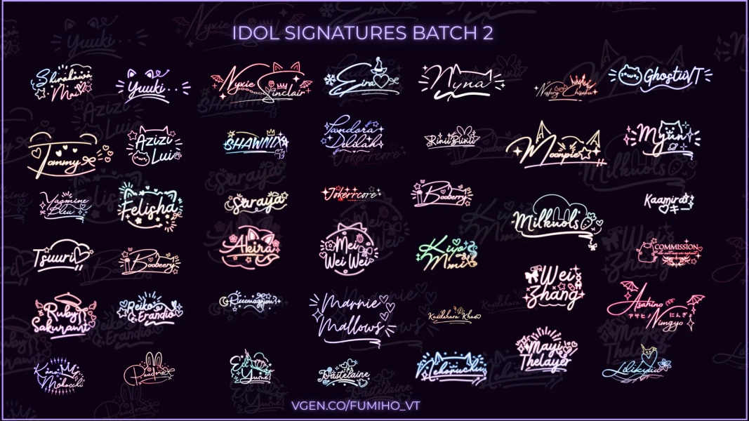 Vtuber Idol Signature ✦ 