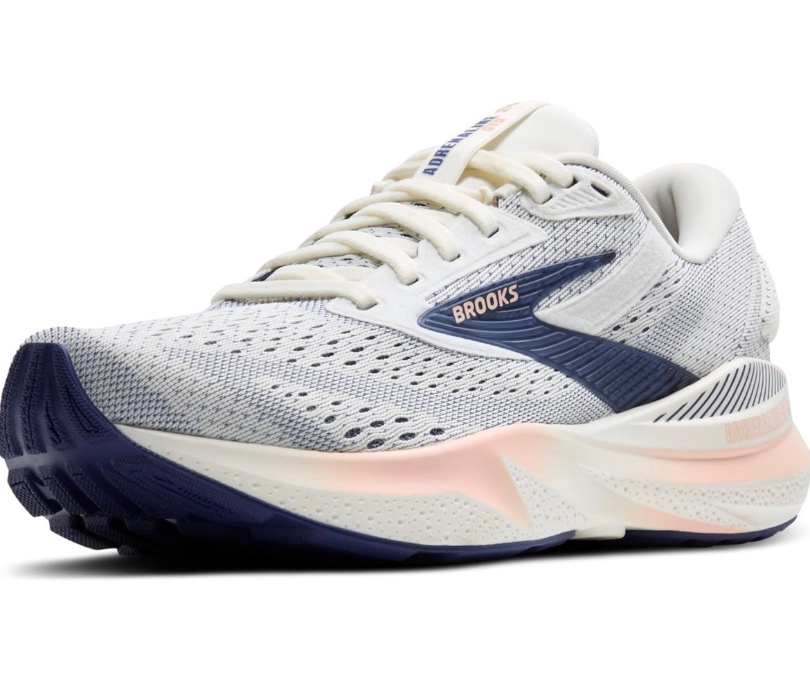 Brooks Women’s Adrenaline GTS 24 Supportive Running Shoe - Alloy/White/Zephyr - 5 Medium | Road Running