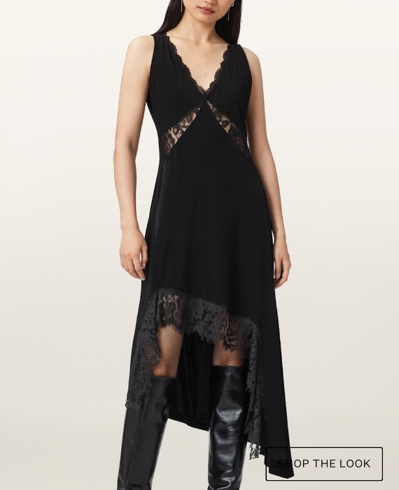 AllSaints black velvet dress