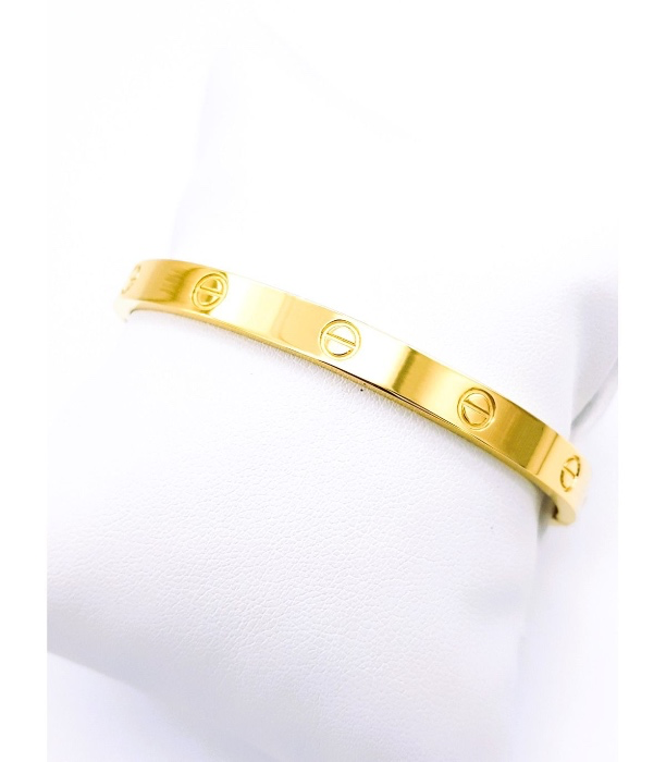 Love - χρυσό βραχιόλι ατσάλινη χειροπέδα τϋπου Cartier Love bracelet