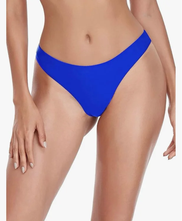 RELLECIGA Women's Cheeky Brazilian Cut Bikini Bottom - Medium Royal Blue