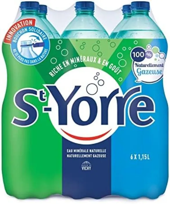 ST YORRE - Natural Mineral Water Naturally Sparkling 6 x 1.15 L - The Unit - Special Offer : Amazon.ie