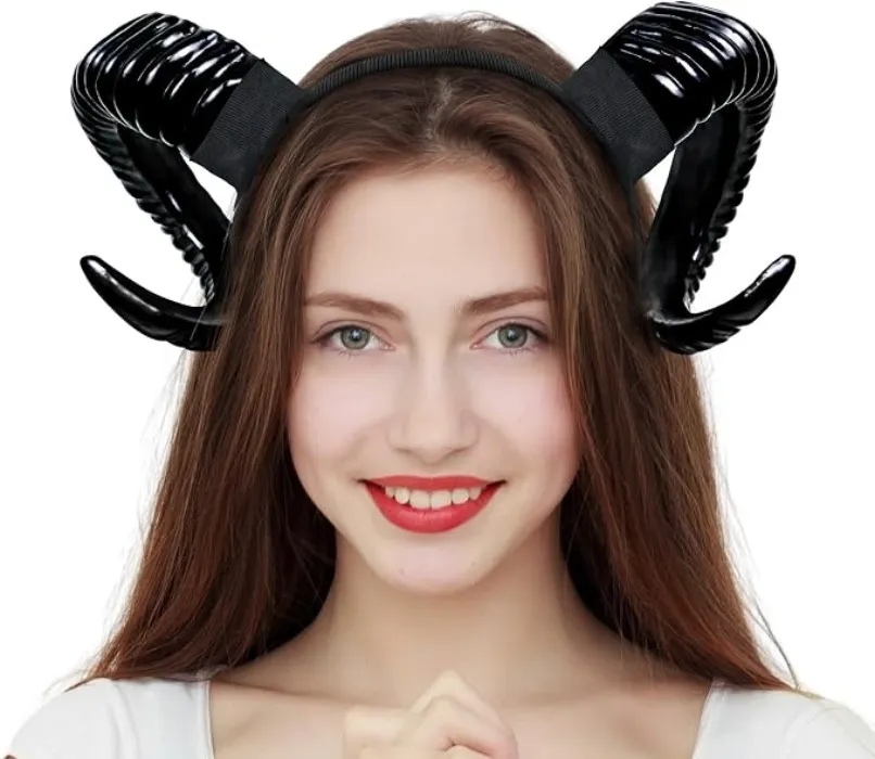 Orgoue Devil Horns Headband, Demon Horns Headpiece, Sheep Horn Headband Accessory for Women, Adults, Children for Halloween, Carnival, Costumes, Photos Props (2Horns) : Amazon.ie: Toys & Games