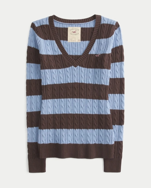 Hollister Ivy Cable-Knit V-Neck Sweater