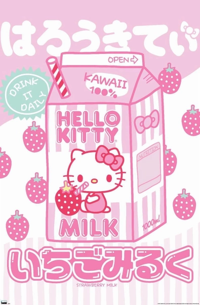 Hello Kitty: 20 Kawaii Tokyo - Milk Wall Poster, 22.375" x 34"