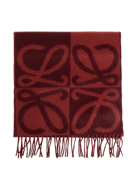 LOEWE fringed-edge logo-pattern scarf | One Size