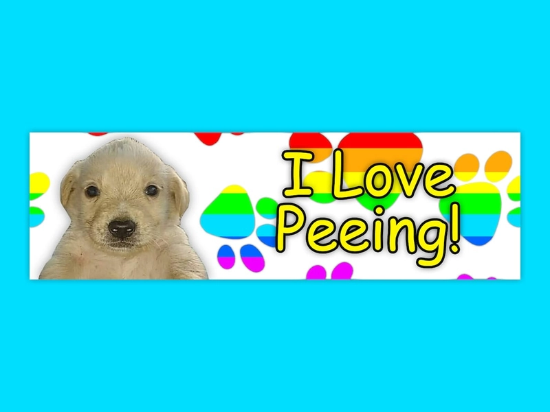 I Love Peeing Funny Dog Gen Z Meme Bumper Sticker & Car Magnet - Etsy Canada