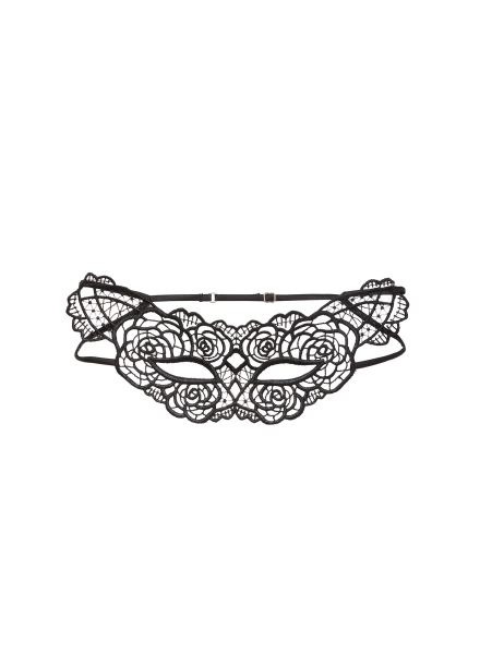 Fleur du Mal | Black Lace Rose Guipure Eye Mask