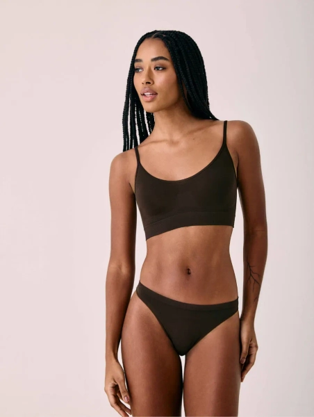 Set Bra Top and Panty Matte Brown