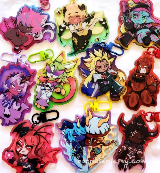 Arcadion Acrylic Charms | FFXIV Chibi Keychain | Final Fantasy XIV Dawntrail