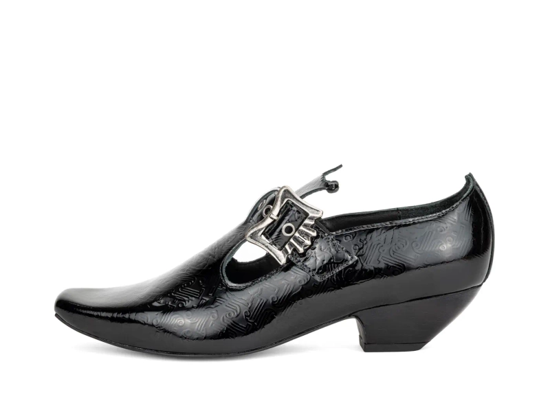 Morgaine - Black | Buckled T-Strap Shoes | Fluevog Shoes