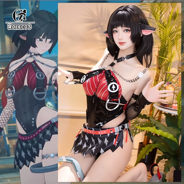 ROLECOS Game Zenless Zone Zero Jane Doe Summer Swimsuit Nocturne of Light Jane Doe Women Swimwear Sexy Halloween Cosplay Costume - AliExpress