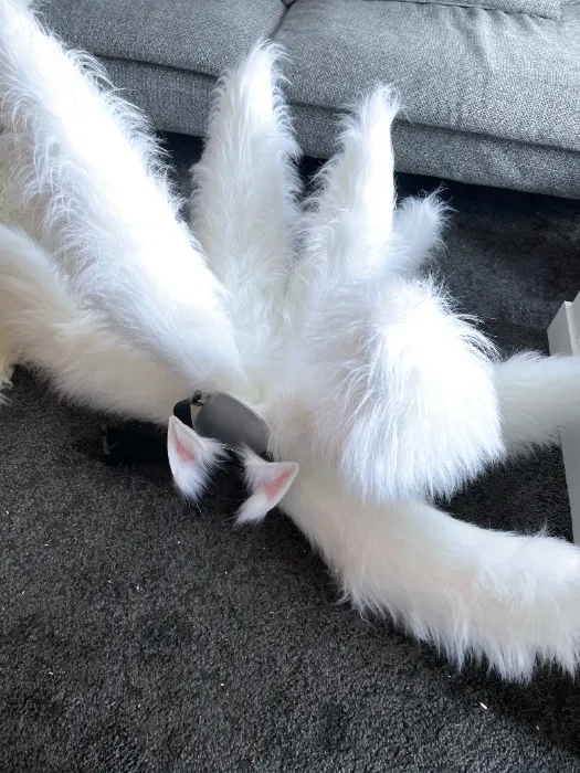 Etsy 3 White Fox Tails