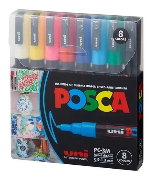 Estuche De Marcadores 3m 8un Bãsico Posca