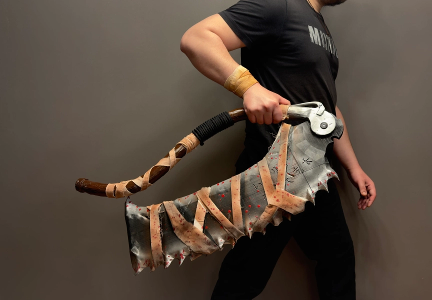 Bloodborne Hunter Saw Cleaver Openable Functional from Bloodborne 3D Printed Replica, Real Size 55 inch Prop / Bloodborne Cosplay