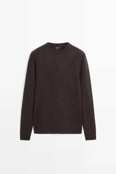 Cashmere and wool knit sweater - Massimo Dutti