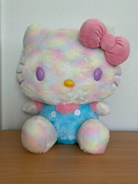 Hello Kitty Giga Jumbo Rainbow Big Plush Doll 40cm Sanrio Sega