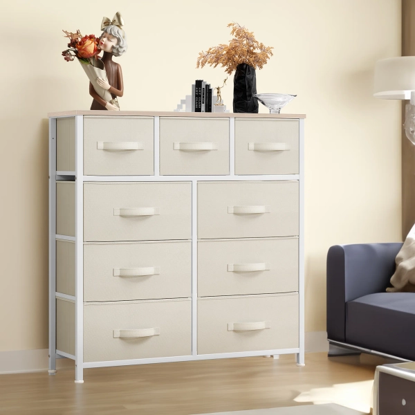 Ebern 9 Drawer Chest of Drawers,100.1cm W Bedroom Drawers