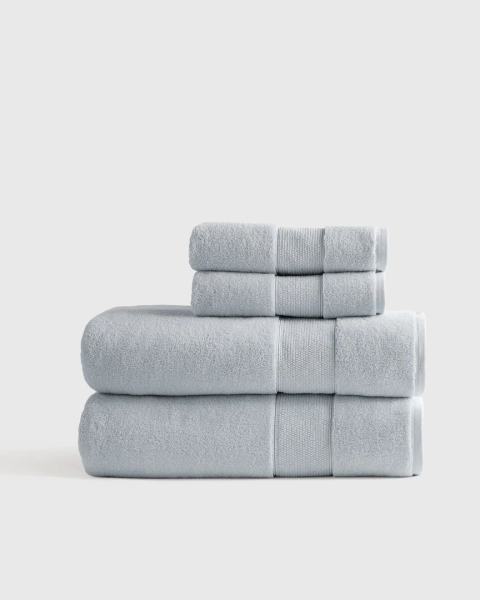 Organic Turkish Cotton Bath Sheet Bundle in Hydrangea