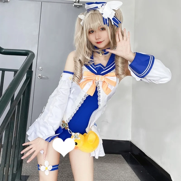 Genshin Impact Barbara Cosplay Fato de banho bonito, Casaco, Uniformes de Carnaval de Halloween, Conjunto completo com saco e chapéu, Custom Made - AliExpress 200000532