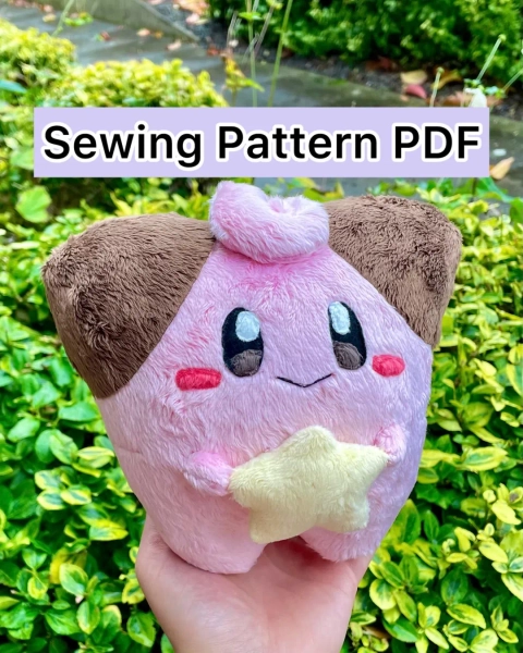 Digital Sewing Pattern - Pink Moon Dancing Fairy-type, With Star, Pocket Monster Plush, PDF Digital Download - Etsy Canada