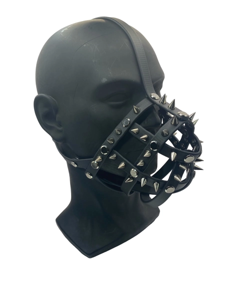 Silver Spiked Classic Hardware Human Face Muzzle