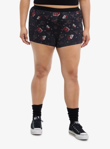 Cosmic Aura Witch Icons Girls Micro Soft Shorts Plus Size