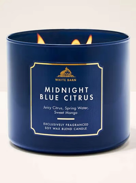 Midnight Blue Citrus 3-Wick Candle