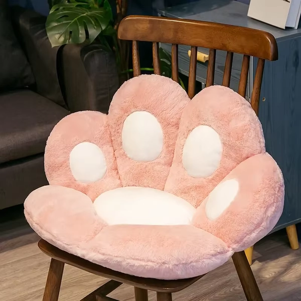 Almofada de cadeira de patinha rosa