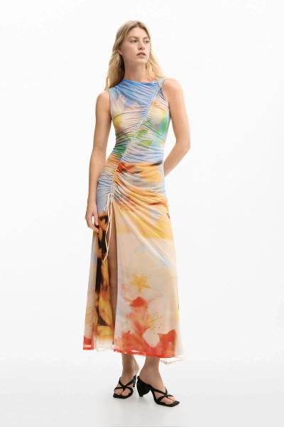 Draped long dress multicolour Women's I Desigual.com