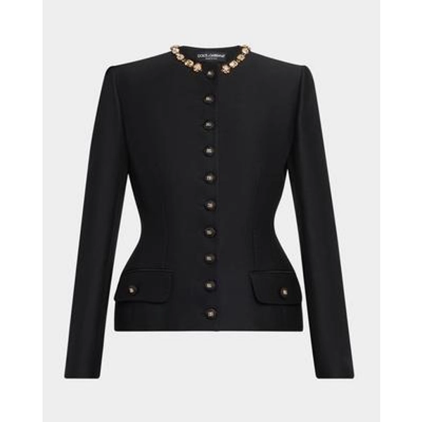 Tailored Crystal-Embellished Blazer