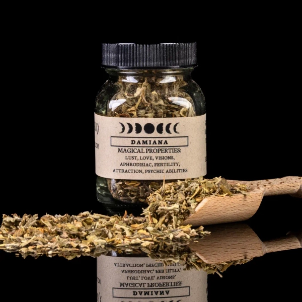 DAMIANA - Witchcraft Spell Herb Jar for Spellwork - Apothecary Curio - Etsy